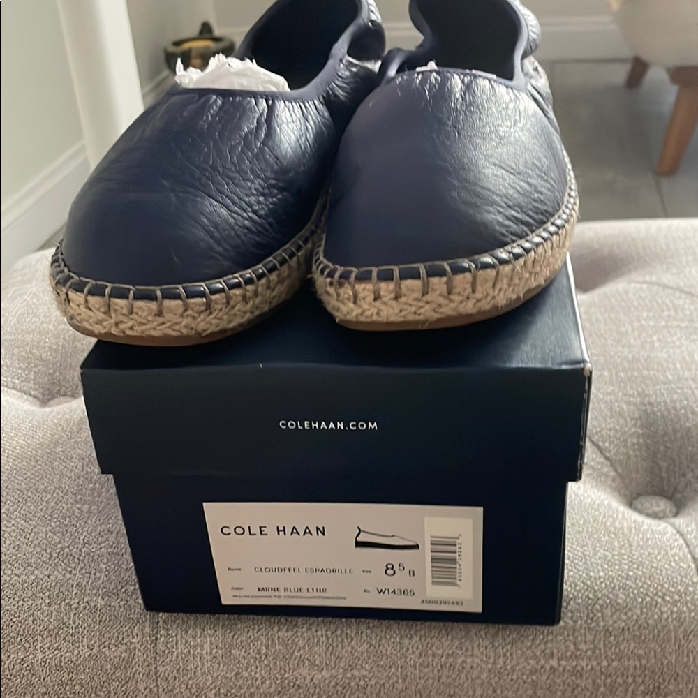 Cole Haan Blue Loafers Slip-On Style Woman Espadrille’s